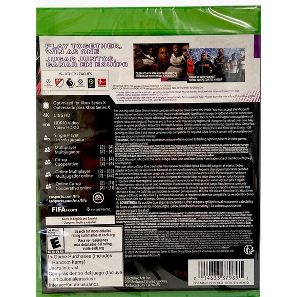 FIFA 21 Microsoft Xbox One Series X Game Play Together, Win As One E Everyone - Picture 2 of 3